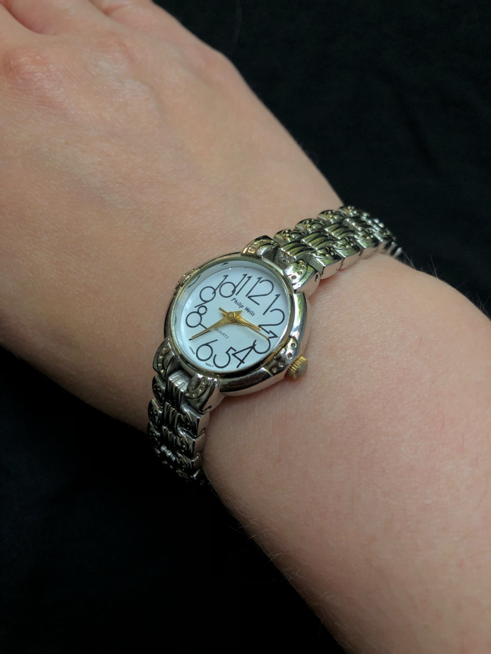 Vintage Philip Wells Two Toned Silver and Gold Watch